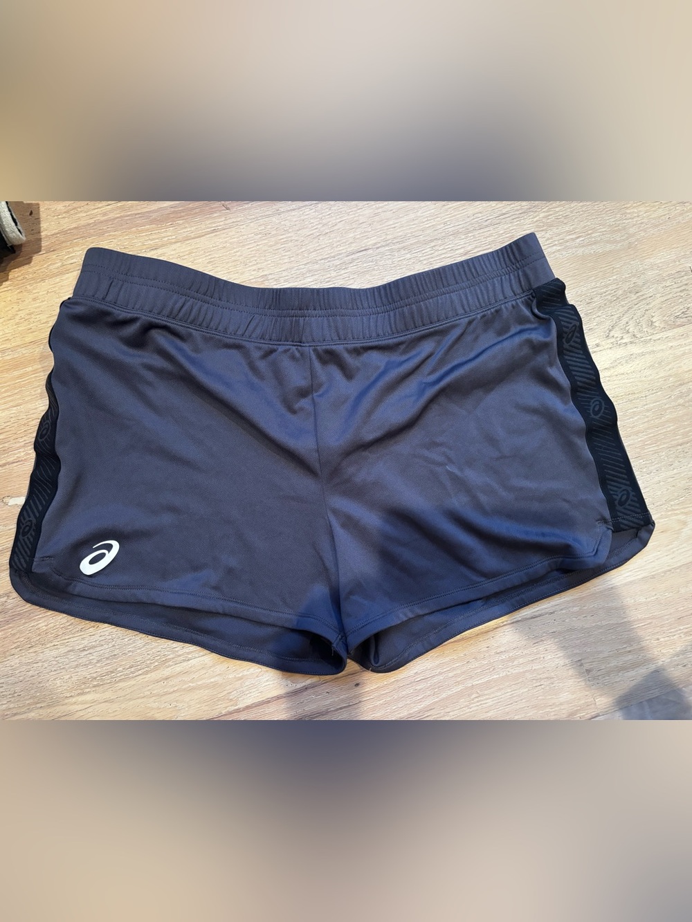 Asics women’s Black Athletic Shorts with Elastic Waistband